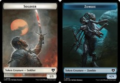 Soldier (0009) // Zombie (0013) Double-Sided Token - Foil